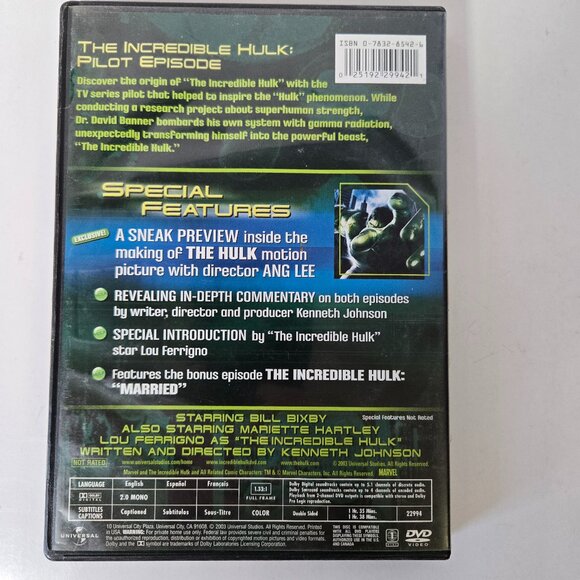 The Incredible Hulk DVD. Bundle any 3 DVD’s for $15. - Picture 2 of 3